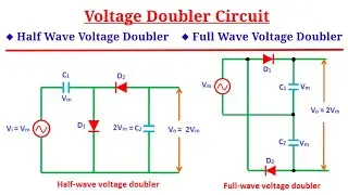Voltage Doubler circuit | Half wave voltage doubler | Full wave voltage doubler