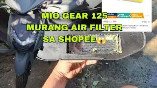 Mio Gear 124 murang air filter sa shopee #diy #miogear #yamaha #airfilter #shopee