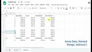 Google sheet - Array, named ranges, indirect