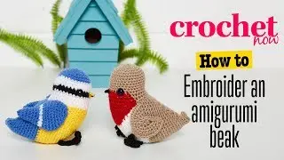 How to sew an amigurumi beak