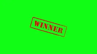 winner being stamped green screen l l  free copyright