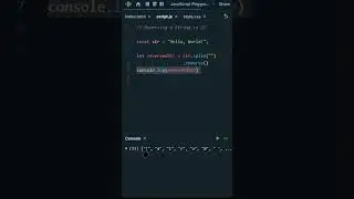 Javascript Tricks | Reversing a String using 