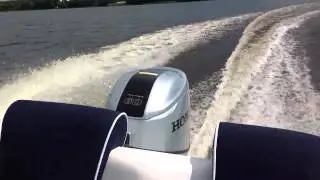 Катер Cobra 1650tc с мотором Honda BF60. Разгон.