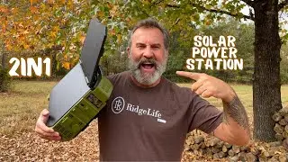 Two-In-One! | 600W Portable Power Station With Built-In 30W Solar Panels! | Browey C600