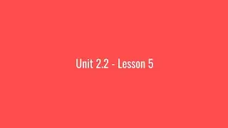 JNEL POE: Unit 2.2 - Lesson 5