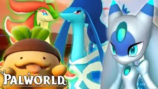 Gumoss, Azurobe, Lunaris, & Bronchery Boss Fights! (Palworld)