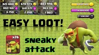 Best loot strategy with sneaky goblins for TH13