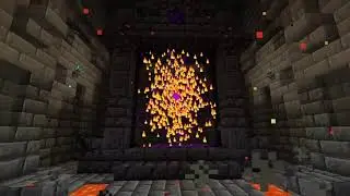 Made a custom nether portal with animation using the Create mod and some commands. Used a minecraft