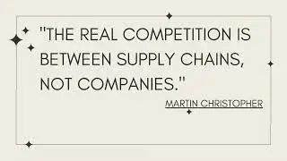 The real competition is between supply chains, not companies | supply chain quote