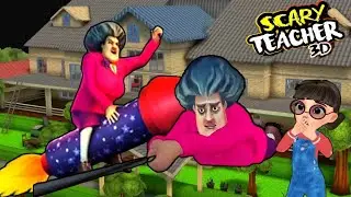 Scary Teacher 3D | miss T FLIGHT TO FIREWORKS Walkthrough (iOS Android)
