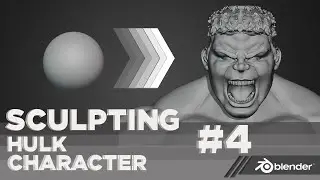 How to sculpt Hulk character | Blender | [speed art] #4