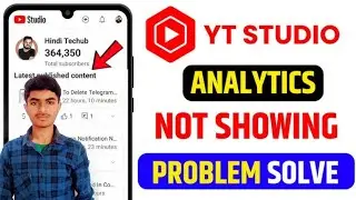 Channel Dashboard not showing problem how to solve ll yt studio problem dashboard not showing