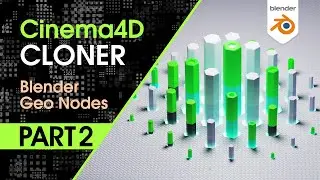 Blender 2.93 - Build a C4D Cloner and Effector Falloff with Blender Geometry Nodes (PART-2)