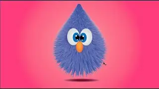 Funny hairy catoon design in adobe illustrator