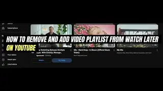 How to Remove and Add Video and Playlist From Watch Later on YouTube | Full Guide