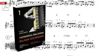 HARMONIKA BALKANA 1 (PDF notna zbirka) Notni zapisi za harmoniku, narodna muzika Balkana