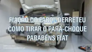 Fiação do farol derreteu, tirar o para-choque