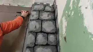 Оригинально разрисовываю старый облезлый тамбур.