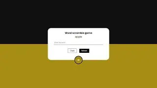 word scramble game in Html Css JavaScript | Word Game jQuery