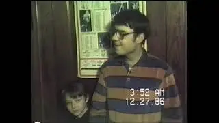 Ed & Ryan Singing Carols (Christmas 1986)