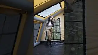 CAMPING WITH A MASSIVE INFLATABLE TENT ON A HEAVY RAIN DAY☔️