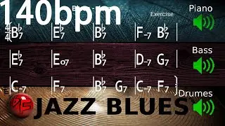 Jazz Blues in Bb - Jazz Backing Track / Play-along (140bpm)