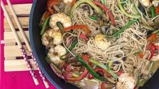 Фунчоза с креветками