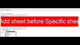 How to add multiple sheets by VBA EXCEL (HINDI)|| MAKE EASY EXCEL