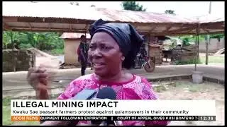 Kwaku Sae peasant farmers protest against galamseyers in their community-(26-6-24)