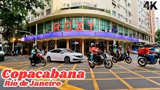 🇧🇷 Relaxing Walk through the streets of Copacabana, Rio de Janeiro | 4K Walking Tour