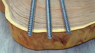 A cool combination of wood and rebar!
