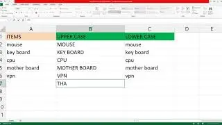 How To Change UPPER / LOWER CASE of Text in Microsoft Excel.
