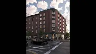 Office Building Exterior Scene 3D model