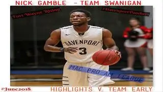 Nick Gamble Highlights in Mac Pro AM