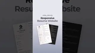 Responsive Resume Cv Website HTML CSS JavaScript