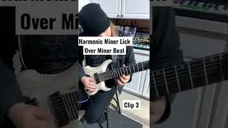 Harmonic Minor Lick Over Minor Beat clip 3 | 
