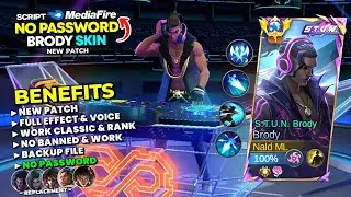 NEW Script Skin Brody Stun No Password Mediafire | Full Effect & Voice - New Patch | Mobile Legends