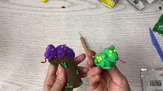 Лепим хамелеона из воздушного пластилина с детьми. Мастер класс по лепке для детей.