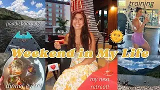 WEEKEND IN MY LIFE VLOG💌💧🌞| Full Leg Workout, Dinner Event, Paddleboarding, & My Next Retreat!!