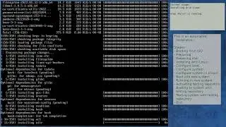 Arch Linux installation recording to kernel 6.2.0-arch1-1 (testing)