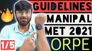 1/5 - Manipal MET 2021 Guidelines🔥🔥 | Online Remote Proctored Exam Requirements✅✅ 