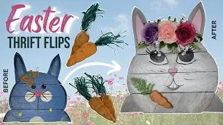 Easter 2024 Thrift Flips | Easter Home Decor | Bunny Door Hanger