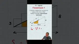 Площадь трапеции при прямой с наклоном  