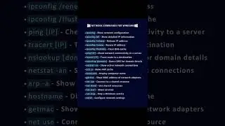 Network Commands For Windows 