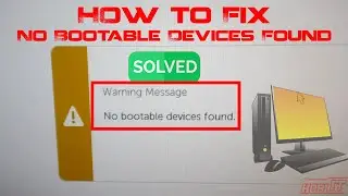 How to fix Warning Message No Bootable Devices Found on Dell Computer