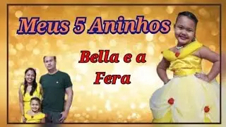 Festa da Bella e a Fera Amanda fez 5 arrumação e a festinha em casa