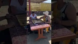 Милая женщина решила показать как надо играть в „Нарды“