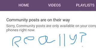 “Community posts are on their way”