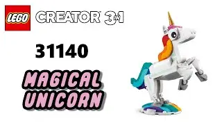 LEGO 31140 MAGICAL UNICORN | LEGO Creator 3in1 3D Instructions