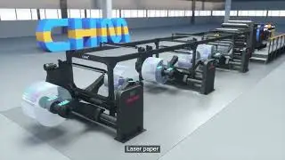 CHM-1400III Precision High Speed Paper Sheeter web to sheets CHM Machinery Animated video promo
